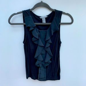 Charcoal Ruffle Tank